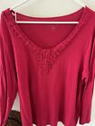 Coldwater Creek, Woman’s Pull Over Blouse, Red, Size 1X