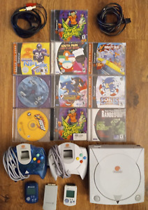Sega Dreamcast Console - Sonic Adventure, Sonic Adventure 2, Controllers, Memory