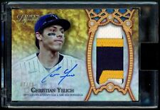 2022 Topps Dynasty Autograph Relic Patch #AP-CY4 Christian Yelich /10 Game-Used