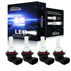 9005 9006 LED Headlights Kit Combo Bulbs 6500K High Low Beam Super White Bright (For: 2000 Honda Accord)