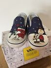 Vans Peanuts Snoopy Charlie Brown Sneakers Christmas Toddler Slip On Shoes