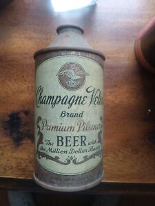 New ListingRare Vintage CHAMPAGNE VELVET **CONE** TOP BEER CAN