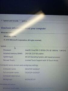 Dell Inspiron 15 5000 Intel Core i7-8550U 1.8GHz 24GB RAM 1TB SSD Win 10 Pro
