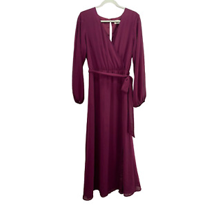 Show Me Your MuMu Lady Long Sleeve V Neck Wrap Dress Women's XL - SEE PHOTOS