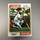CARLOS MAY 1974 TOPPS AUTOGRAPHED SIGNED AUTO BASEBALL CARD