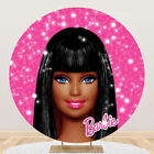 Round Black Barbie Princess Girls Backdrop Birthday Party Photo Supplies Props