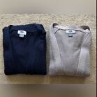 Lot Of 2 Old Navy Women's Waffle Knit Cardigan Sweaters - Navy/Beige - M - VGUC