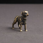 1X Solid Brass Dog Figurine Small Dog Statue Home Decor Animal Figurines Toys US