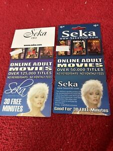 RARE Seka Adult Star Business Card Plus 2  Old SEKAvod. Com 30 Minute Cards