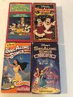 Disney Sing Along Songs Vhs Tapes Lot Of 4 Mickey Mouse Aladdin Pocahontas
