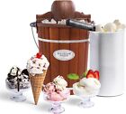 Electric Ice Cream Maker，6Quart，Old Fashioned Soft Serve Ice Cream Machine Makes