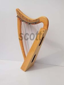 22 Strings Solid Wood Lever Irish Harp Made with Maple Wood Harp with Carry Bag,