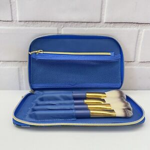 Isaac Mizrahi New York Travel Brush Set W/ Case 4 Brushes + Case Zip Close