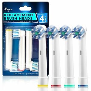 Alayna Replacement Toothbrush Heads Compatible with Oral B Crossaction (4 Pack)