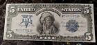 1899 Circulated Large Five Dollar $5 Indian Chief Silver Certificate