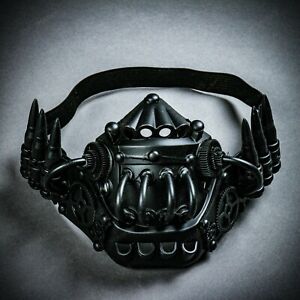 Steampunk Mouth Respirator Jaw Mask w/ Bullet Copper Halloween Face Cover Mask