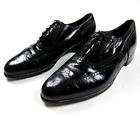 Vtg Florsheim Royal Imperial Park Black Leather Wing Tip Dress Shoe Sz 10 3E