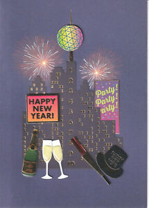 PAPYRUS NEW YEARS CARD NIP MSRP $7.95 HAPPY NEW YEAR CARD  ( i 4)