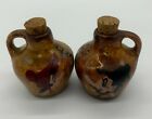 New ListingFolk Art Painted Man and Woman Jugs with Corks Salt and Pepper Shakers Vintage