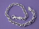 Real 925 sterling silver 5mm thick Rolo bracelet 6.5inch 7.5inch 8.5inch