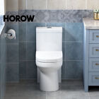 HOROW Small Toilets Dual Flush Compact One Piece Toilet 12''Rough-in Modern Bath