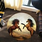 3D Brown Horse Land O1931 Animal Non Slip Rug Mat Elegant Photo Carpet Fay