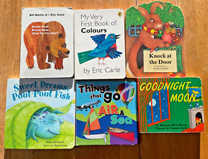 Lot of 6 Childrens Board Books preschool/teacher/homeschool/toddler Eric Carle..