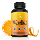 Vitamin C 500mg Orange Flavor Immune Support Supplement 120 Chewable Pills