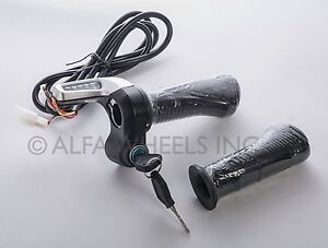 48V Universal Electric Scooter Bike Throttle w Indicator & Lock switch 48 Volts