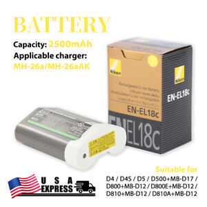 Nikon EN-EL18c Battery for D4 D4S D5 MB-D12 MB-D17 MB-D18 18a18b