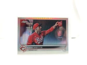 2022 Topps Chrome #177 Joey Votto Image Variation Refractor Dugout SP Reds