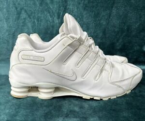 Nike Shox NZ Athletic Triple White Leather 378341-128 Men’s Size 13