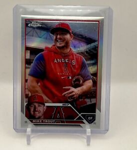 2023 Topps Chrome Mike Trout #27 SP Image Variation Refractor Angels
