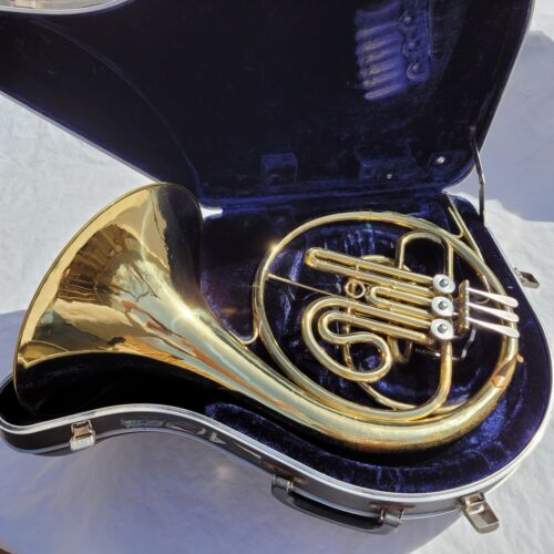 C.G. Conn French Horn with New Mouthpiece and Case