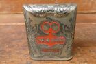 Vintage 1920s TWIN OAKS Tobacco Embossed Vertical Round Top Pocket Tin - Empty