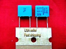 12 pcs -  .01uf  (0.01uf)  100v radial film capacitors WIMA (blu)