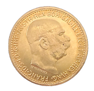 1912 Austrian 10 Corona Gold Coin Restrike- Gem Bu