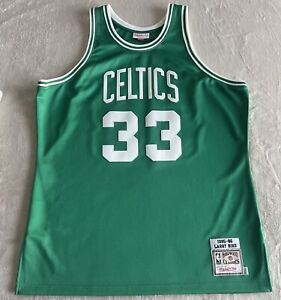 New ListingBoston Celtics Larry Bird #33 Mitchell & Ness Green 1985/86 NBA Jersey 48(XL)