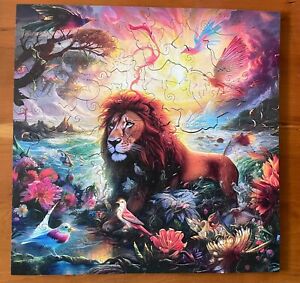 Wooden Puzzle (like Wentworth), Lion in Beautiful Nature, 120 Pc.