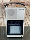 Vintage 1985 Sony Watchman Portable Television TV FD-40A B＆W ~ Tested/Working