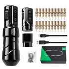 Wireless Tattoo Pen Makeup Machine Battery Pack 2400mAh Power 20pcs Needles Kit