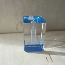 Empire State Building Paperweight Glass Block