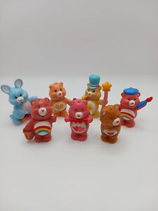 Vintage Care Bear 1985 Pvc 3” Figures Lot of 7 Care Bears from the 80's Cousin