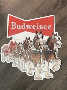 Budweiser Clydesdales Holiday Tin Tacker Sign