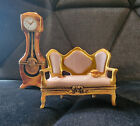 New ListingLot of 2 Limoges Trinket Boxes - Pink Couch and Grandfather Clock