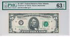 ⭐  Fr. 1974-F*  Star 1977 $5 Federal Reserve Note Atlanta PMG 63 EPQ