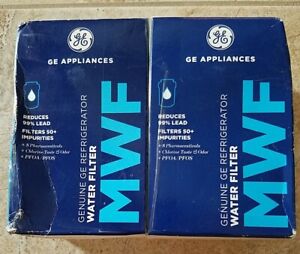 2 Pack Genuine GE Appliances MWF Refrigerator Replacement Water Filter New Lot