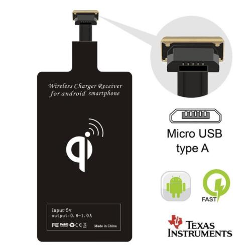 Qi Wireless Charger Adapter Charging Receiver for Micro USB Port LG Mobile Phone