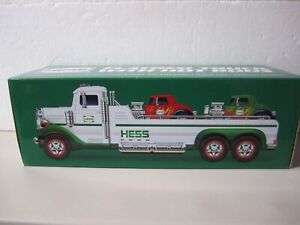 2022 Hess Truck FlatBed Transporter W/ 2 Hot Rods 