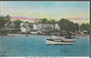 POSTCARD-UNUSED-THE SHELDON HOUSE, PINE ORCHARD CONN HAND COLORED (BRANFORD, CT)
